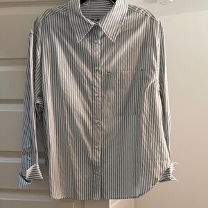 Crescent Isra Striped Button Up Shirt w Pocket
